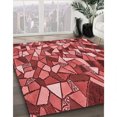 thumbnail image 3 of Ahgly Company Tapis Rectangulaire Lavable en Machine Rouge Transitionnel, 8 Pieds x 12 Pieds, 3 of 7