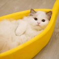 thumbnail image 4 of Créatif Forme Banane Chien Chats Nid Doux Hiver Chiot Chaton Chaud Maison Lit, 4 of 10