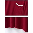 thumbnail image 3 of Crescentt Pyjama en Modal de Luxe, Respirant et Confortable, Ensemble de Pyjama Ultra Doux pour Femmes, Ensemble de Pyjama Classique en Modal à Manches Longues - Rouge - Manches Courtes, Moyen, 3 of 3