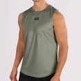 thumbnail image 1 of Styesk Tank Tops Men Fashionable Men's Round-neck Solid Color Mesh Drying Sleeveless, 1 of 6