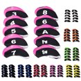 thumbnail image 2 of Bangcool 10PCS Golf Club Head Covers Color Patchwork Wedge Head Covers Golf Iron Covers with Number Design, 2 of 5