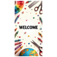 thumbnail image 2 of Welcome Banner with International Flags Circular Design Background Event Decoration Party Supplies Global Conference Backdrop Indoor Outdoor Display, 2 of 4