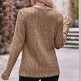 thumbnail image 4 of Timegard Tops for Women Ribbed Long Sleeve Scoop Neck Button Pullover Fall Casual Loose Tops Sweater, 4 of 5