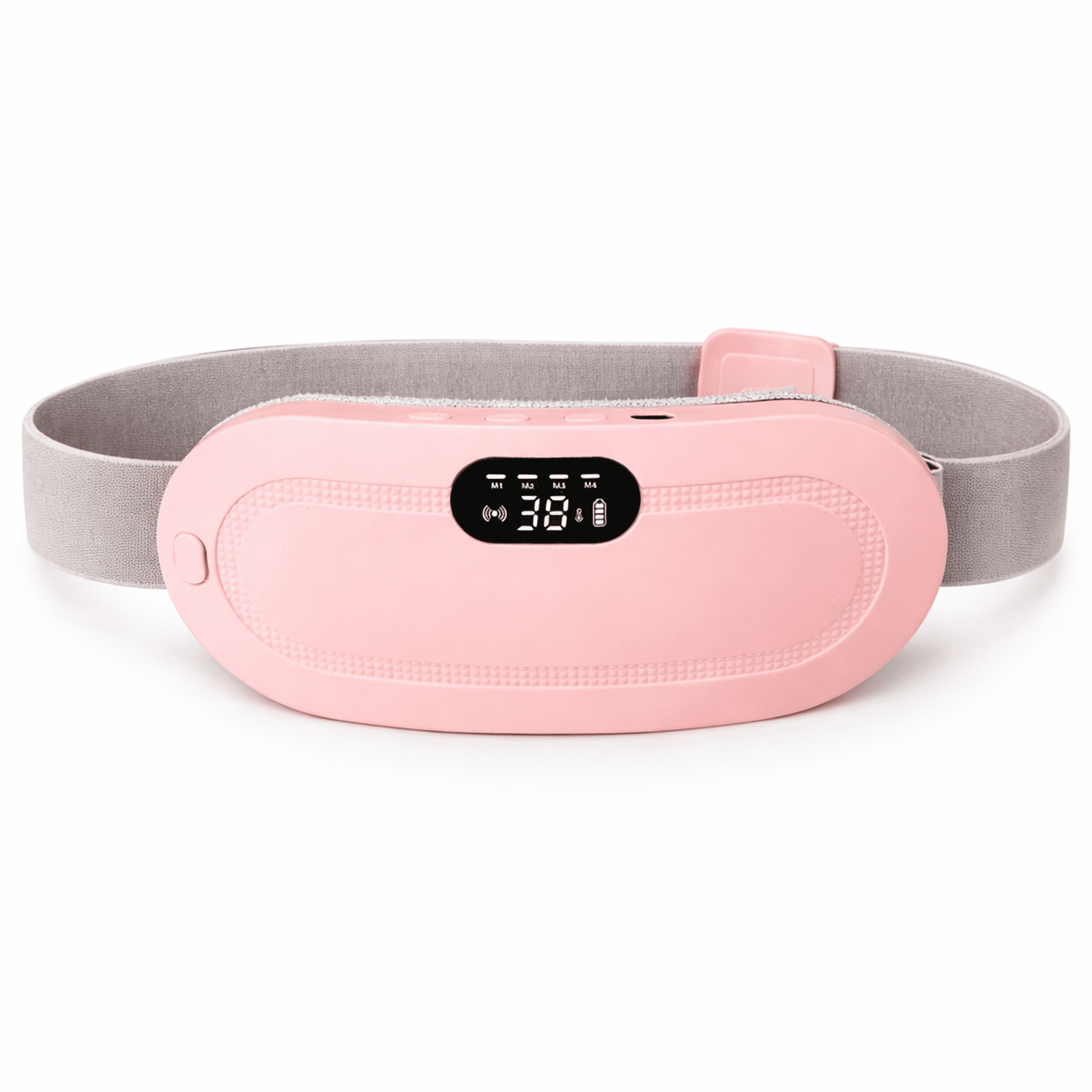 Portable Electric Heating Massager for Cramps, Cordless Period Heating Pad for Back Menstrual Belt with 3 Heat & 3 Vibration Modes, Gifts for Women, Girl, Girlfriend, Christmas Stuffer, Pink