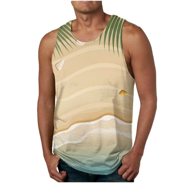 Birdeem Nouveau Débardeur Décontracté Mode Homme Été Floral Hawaïen Imprimé Sport Col Rond