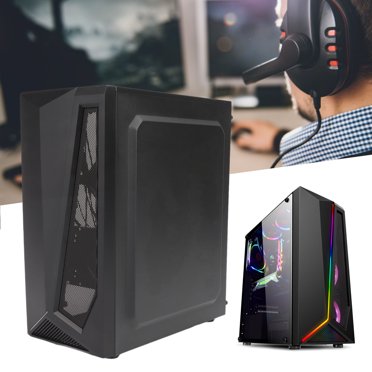 Desktop Chassis, Dust Proof Gaming PC Desktop Computer Transparent Design  for Office for Home