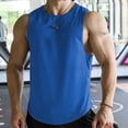 thumbnail image 1 of Quick Drying Muscle Shirts for Men,Summer Regular Fit Racerback Workout Tank Tops,Sleeveless Athletic Crewneck Top, 1 of 6
