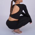 thumbnail image 4 of Ladies‘ Backless Tie-Up T-shirt with Long Sleeves, 4 of 5
