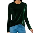 thumbnail image 1 of Timegard Hauts Grande Taille pour Femmes Manches Longues Col Rond Tee Basique Automne Décontracté Ample Chaud Blouse, 1 of 6