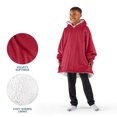 thumbnail image 2 of Bare Home Couverture Portable en Sherpa Pelucheuse - Duveteuse et Douce - Légère - Jeunesse, Rouge, 2 of 7