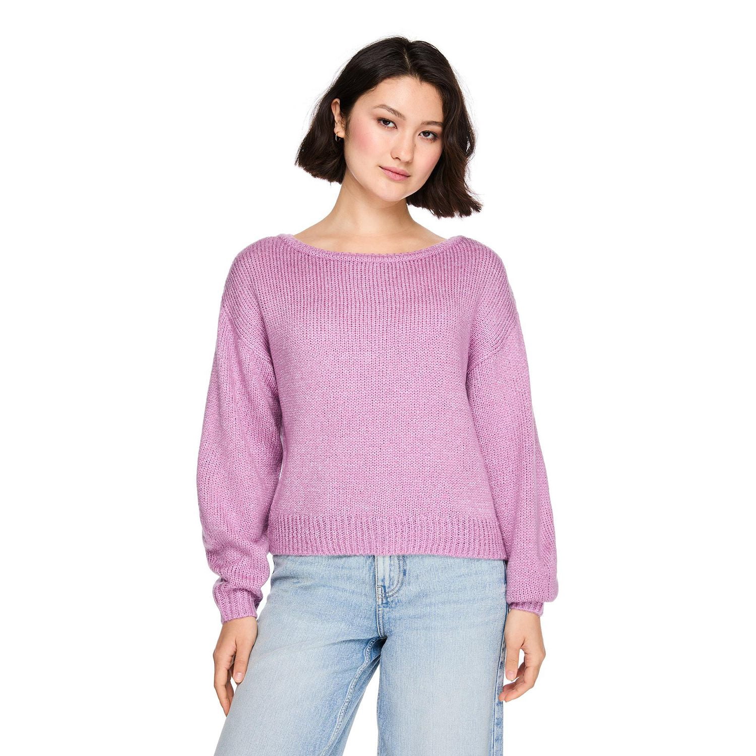 No Boundaries Women's Off-the-Shoulder Sweater