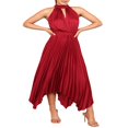 thumbnail image 3 of Fashionable Sleeveless Midi Dress for Women in Solid Color, 3 of 5