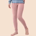 thumbnail image 3 of Kids Solid Color Warm Leg Binding Elastic Waist Long Pants Medium and Large Comfortable Leggings, 3 of 4