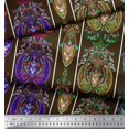 thumbnail image 2 of Soimoi Poly Georgette Fabric Stripe & Paisley Ethnic Decor Fabric Printed Yard 42 Inch Wide, 2 of 3