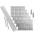 thumbnail image 1 of Fasade Decorative Vinyl Backsplash Kit- Covers 15 sq ft, Brushed Aluminum Finish, 1 of 6