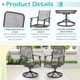 thumbnail image 3 of AECOJOY Patio Swivel Chairs Set of 2 Patio Dining Rocker Chair Rocking Patio Furniture for Garden Backyard Bistro, 3 of 7