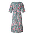 thumbnail image 4 of Birdeem Womens Casual V-Neck Printed Short Sleeved Dress, 4 of 7
