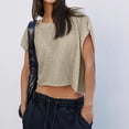 thumbnail image 1 of Hauts de Performance à Manches Courtes pour Femmes pour Gym Yoga et Tenue Décontractée - T-Shirts Courts Dos Ouvert, 1 of 6