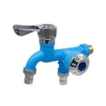 thumbnail image 1 of Plastic Washing Machine Faucet | 4 Points Double Head | Dual Use Wall-Mounted Cold Tap | Durable Plastic Construction | Split Water Source | Easy Installation | 1-Pack, 1 of 5