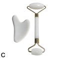 thumbnail image 1 of Jade Roller & Gua Sha Face Body Therapy Massager Stone FAST FAST J3A8, 1 of 9