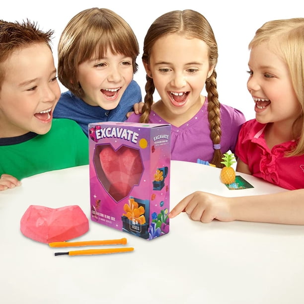 Kit D'excavation en Gemmes Scientifique de Géologie, Jouet Cadeau de Minéraux, Kit de Fouille Pierres Précieuses, Kit Scientifique - Jeux - Jouets