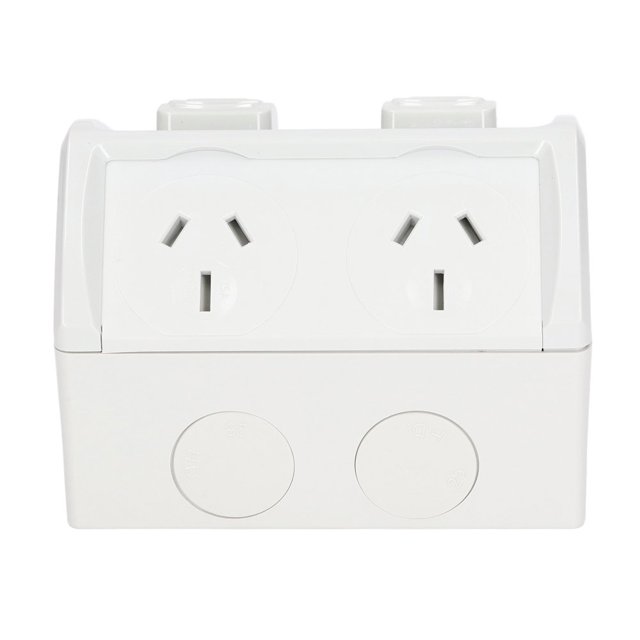 CUITING Prise Étanche 3 Trous Prise d'Alimentation Prise Standard AU 220V 15A pour Extérieur