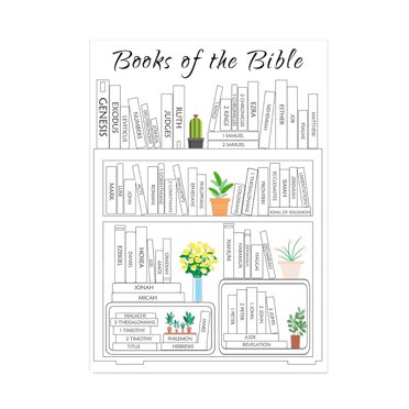 The Bible Study 4 Packs Of Bible Stickers, Bible Emergency Number Stickers, Bible Bookshelf Stickers, Bible Dashboard Stickers Books Of The Bible