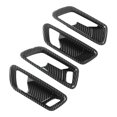thumbnail image 4 of 4PCS Door Inner Handle Trim Panel Carbon Fiber Style Left Drive Side Replacement for Ford Maverick Pickup 2022+, 4 of 12