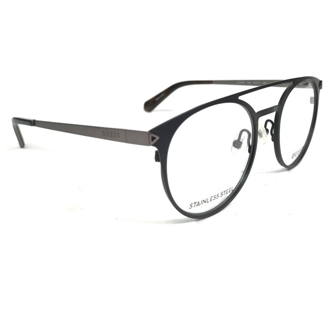Guess GU1956 2 Lunettes de Vue pour Homme en Métal Noir à Monture Ronde