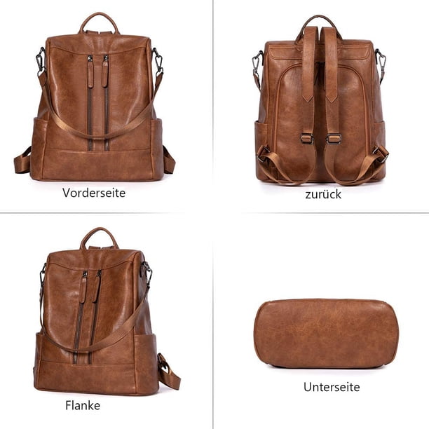 Women Backpack Purse Leather Fashion Travel Casual  display picture 2