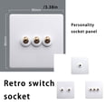 thumbnail image 4 of Maoww Switch Wall Button Socket Lever Toggle Control White Improvement Antique Household Brass Light Panel Accessory Supply Connector 1 White 2, 4 of 6