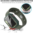 thumbnail image 2 of KOMI 2-Pack for Apple Watch 40mm Screen Protector Case,for iWatch Series 8/7/6/5/4/Series SE/SE 2 40mm Protection Cover All-Around Tempered Glass Screen Protector Case Ultra-Thin - Green, 2 of 5
