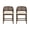 Walnut, variant on Wooden Frame Counter stool with rattan back-WALNUT-set of 2,Walnut