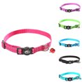 thumbnail image 4 of Safety Reflective Pet Collar with Bell Adjustable Animal Nylon Collar Adjustable Webbing Breakaway Necklace,Blue, 4 of 8
