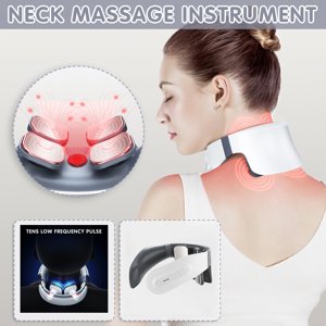 TopLLC Équipement de massage Col chauffant électrique Plus Pour la relaxation musculaire de soulagement de la douleur du cou et de l'épaule flottant 4 Vibrateur Chauffage d'un masseur