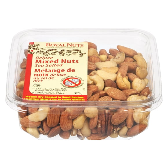 ROYAL NUTS DELUXE MIX DRY ROASTED WITH SALT