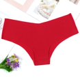 thumbnail image 5 of WZXFASHION Culottes pour Femmes Sans Coutures en V avec Soutien du Ventre pendant la Grossesse, Respirantes, Taille Basse, sous-Vêtements pour Femmes, Rouges, M, 5 of 5