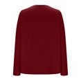 thumbnail image 3 of Women's Plus Size Long Sleeve Tunic Top Crew Neck Basic Oversized T Shirts Blouse with Pockets, 3 of 5