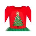 thumbnail image 4 of Robe Fille Sapin de Noël Manches Longues Robe de Fête du Nouvel An 10 Ans, 4 of 7
