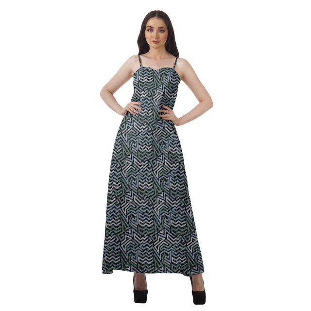 Moomaya Tenue d'Été pour Femmes en Rayonne Imprimée Partout Robes de Soirée Grande Taille