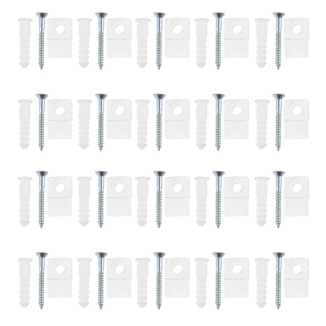 MasteelfCA 20 Ensembles de Clips de Fixation pour Miroir Installation Facile Pince de Fixation