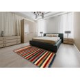 thumbnail image 4 of Ahgly Company Tapis d'Intérieur Carrés Abstraits Rouges Abstraits pour Aire, 7 Pieds Carré, 4 of 6