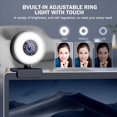 thumbnail image 4 of 4K HD Autofocus Webcam with Microphone, Adjustable Light Computer Camera USB Webcam for Laptop Desktop Video Calling, 4 of 8