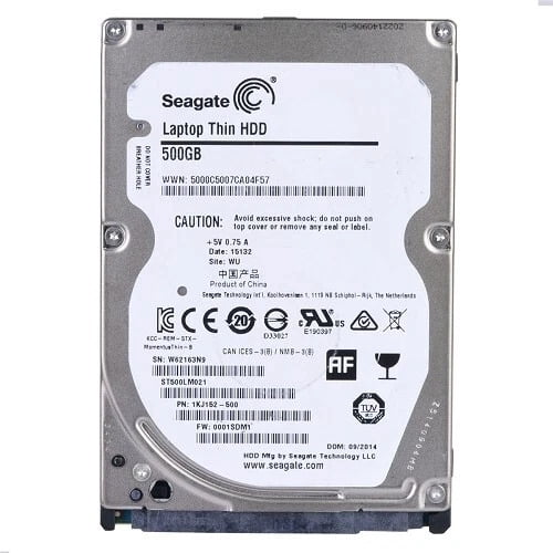 REFURB.- SEAGATE LAPTOP THIN 500GB 7200RPM SATA 2.5 INCH HARD DISK DRIVE (ST500LM021)