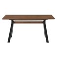 thumbnail image 2 of Armen Living Laredo 63" Veneer Wood Dining Table in Walnut/Black, 2 of 6