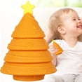 thumbnail image 3 of Christmas Tree Stacking Ring Teether Toy Silicone Christmas Tree Toy Soft Building Rings Stacker and Teethers Early Educational Christmas Tree Stacking Tower for Boys Girls, 3 of 11