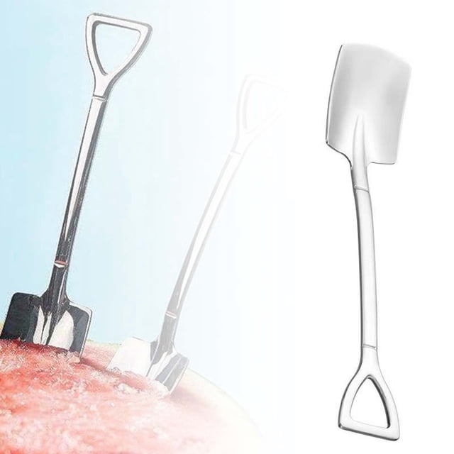 WIFKLSIIPG Cute Stainless Steel Shovel Spoon Set Dessert & Watermelon Serving Utensils for Home Use