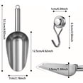 thumbnail image 3 of Thickened Stainless Steel Ice Shovel With Strong Hook For Ice Crusher Ice Machine Ice Shovel Ice 1pc, 3 of 4