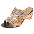 thumbnail image 2 of Styesk Womens Sandals Women's Summer New Plus-size Rhinestone Hollowed-out Chunky One-line Sandals, 2 of 6