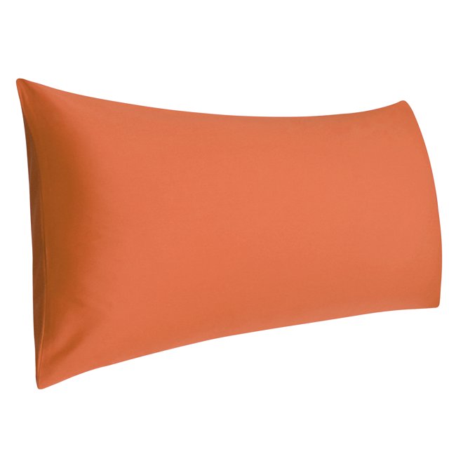 PiccoCasa Body Pillowcase 300 Thread Count Egyptian Cotton Pillowcase Queen Orange